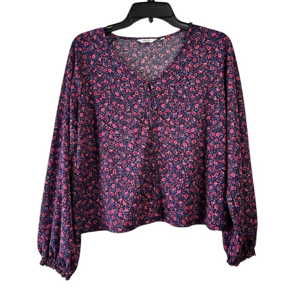 Reitmans Floral Long Sleeve Blouse Relaxed Fit Size Small - Picture 5 of 11